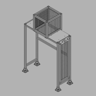 41-420-3SS MODULAR SOLUTIONS GUARD UNIT FIXING ANGLE WITH S.S. HARDWARE TOP LOCKING PLATE ON REMOVABLE PANELS